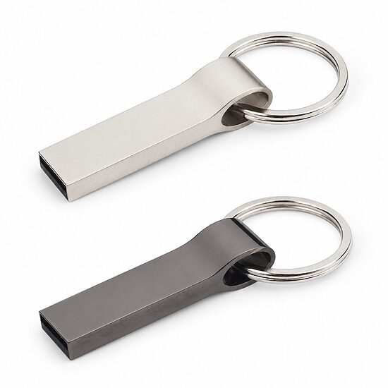 6 GB metāla USB zibatmiņa ar karabīni