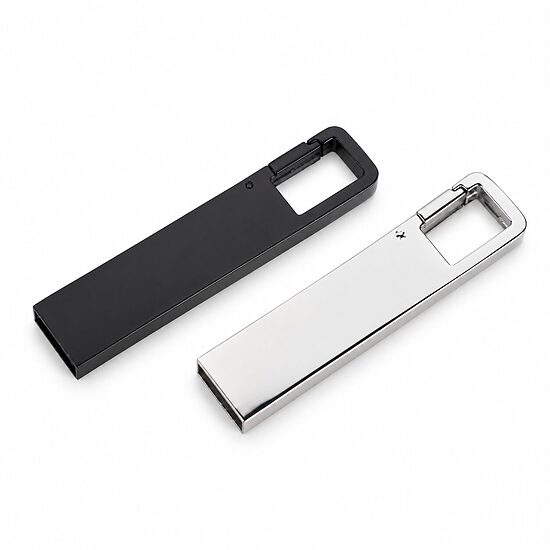 16 GB metāla USB zibatmiņa ar stiprinājuma āķi