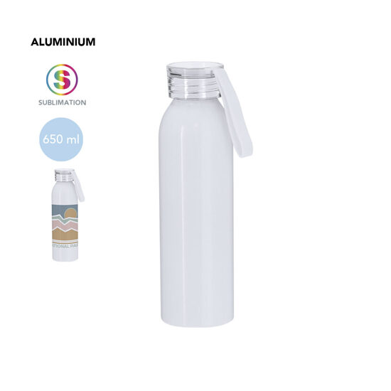 Sublimācijas alumīnija pudele ar siksniņu – 650 ml