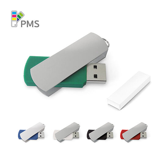 2 GB ievelkama USB zibatmiņa ar metāla klipsi