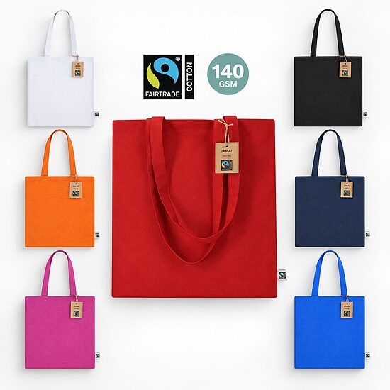 Kokvilnas maisiņš ar Fairtrade sertifikātu – 140 g/m²