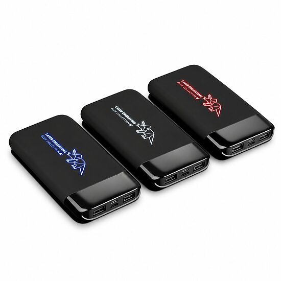 8000 mAh ārējās uzlādes akumulators ar izgaismotu logo