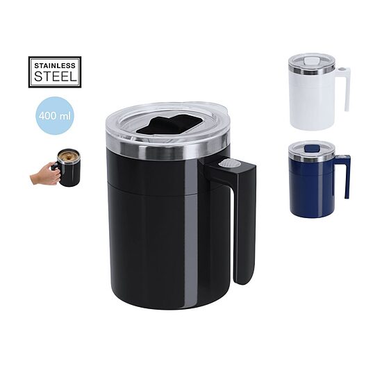 Nerūsējošā tērauda pašmaisāma krūzīte - 400 ml