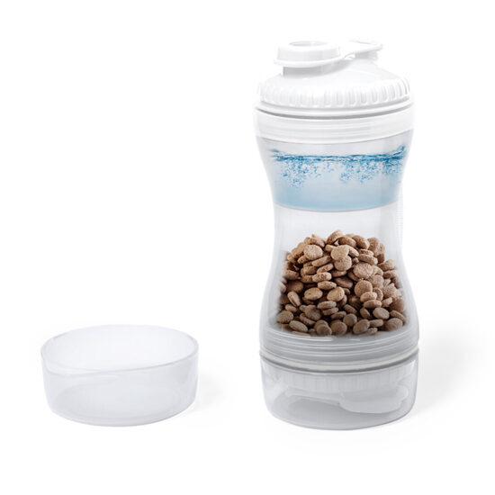 Praktisks ceļojumu komplekts mājdzīvniekiem ar 2 nodalījumiem (330 ml / 280 ml)