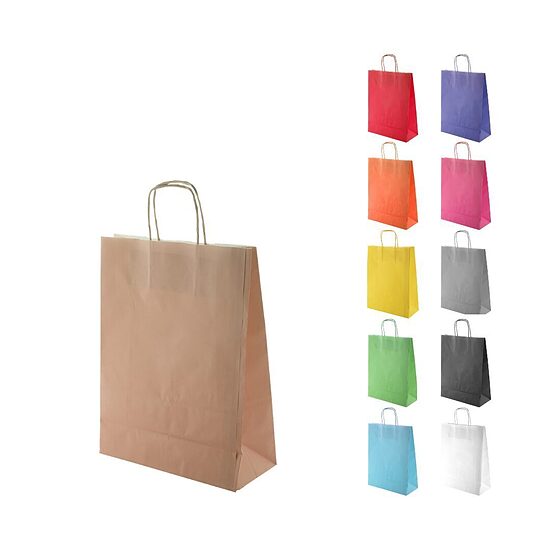 Krāsains 100 g/m² papīra dāvanu maisiņš - 320×410×120 mm