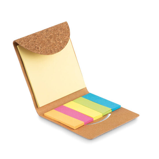 Līmlapiņu memo bloks ar korķa vāku