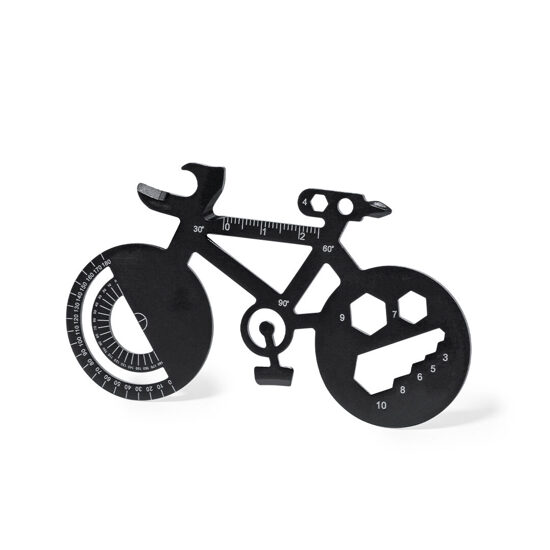 Velosipēda formas multi-instruments no nerūsējošā tērauda ar personalizāciju 
