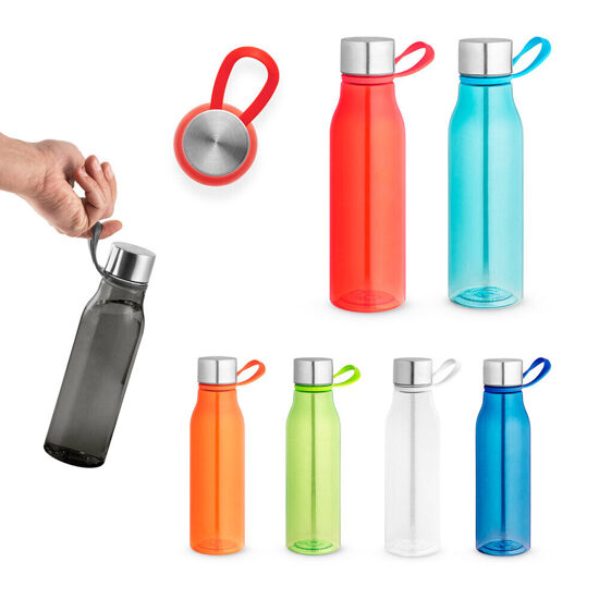 RPET ūdens pudele ar silikona rokturi 590ml