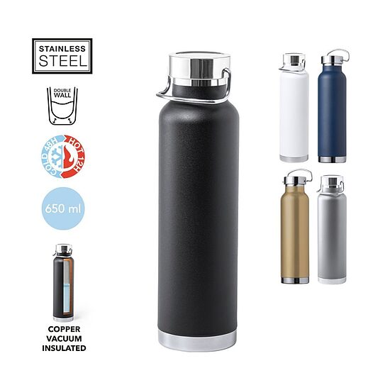 Termopudele no nerūsējošā tērauda ar vara vakuuma izolāciju – 650 ml