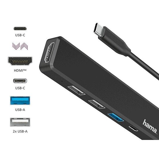 USB-C adapteris Hama ar HDMI un USB portiem