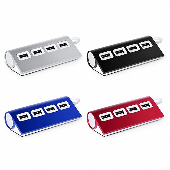 Divkrāsu dizaina USB Hub ar alumīnija apdari