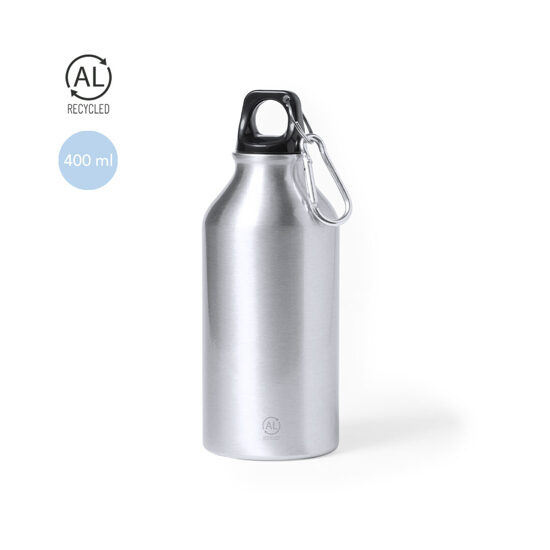 Ūdens pudele – 400 ml ar karabīni no pārstrādāta alumīnija