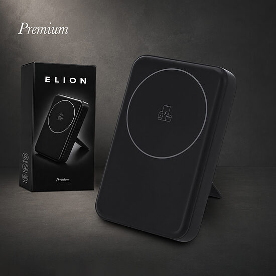 ELION 10000 mAh magnētiskais 3 vienā ārējais akumulators ar 15 W bezvadu uzlādi