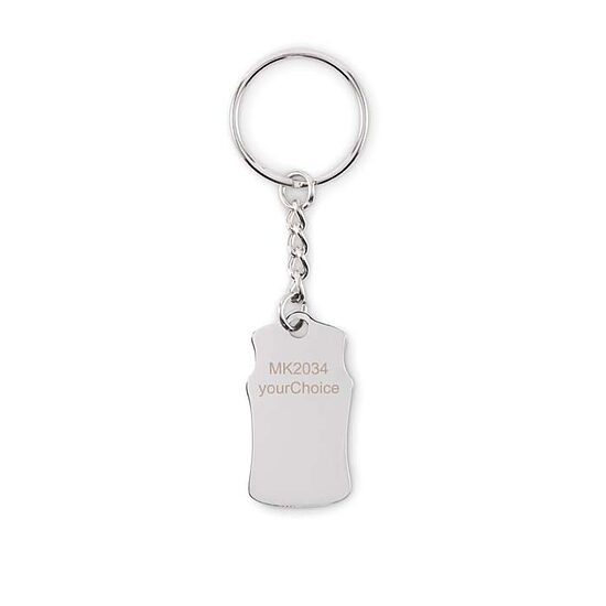 Metāla atslēgu piekariņš ar pilnkrāsu dominga personalizāciju