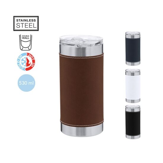Termokrūze ar PU apvalku – 530 ml
