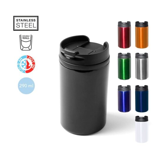 Termokrūze ar krāsainu, spīdīgu virsmu – 290 ml