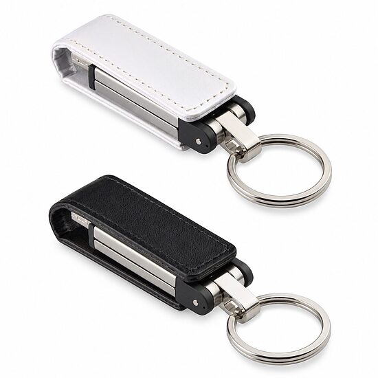 32 GB USB zibatmiņa ar PU ādas imitācijas apdari