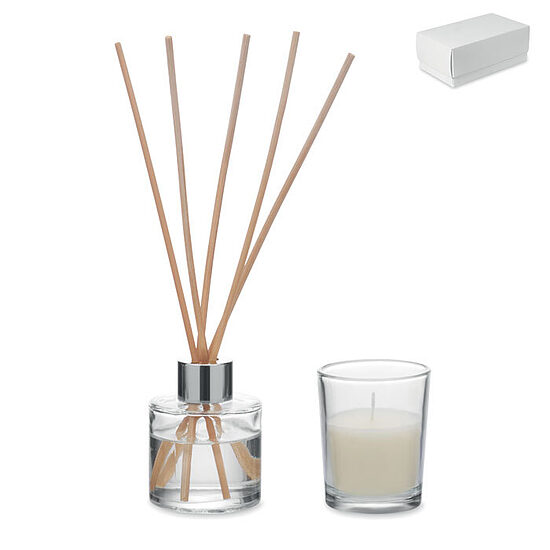 Vaniļas aromāta difuzora un sveces dāvanu komplekts