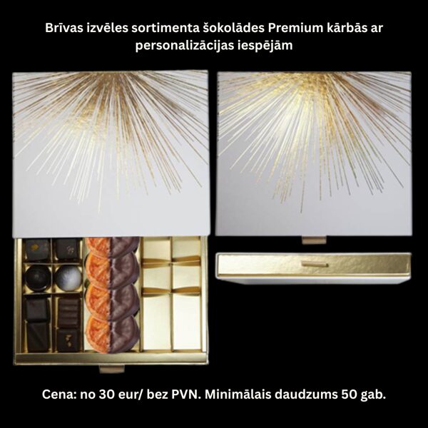 Brīvas izvēles sortimenta LUX šokolādes kaste ar logo
