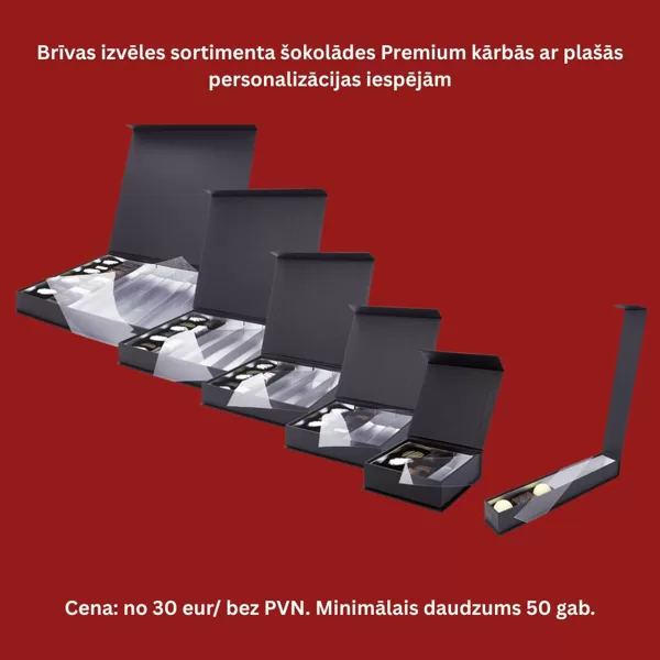 Brīvas izvēles sortimenta LUX eleganta šokolādes kaste ar logo